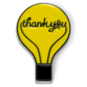 SparkShop Light Bulb Thank You Lapel Pin