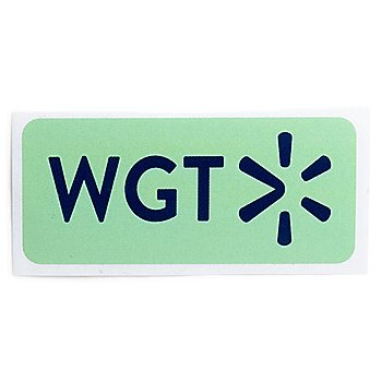 Walmart Global Tech Small Rectangle Sticker - Green