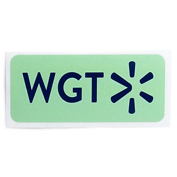 Walmart Global Tech Small Rectangle Sticker - Green