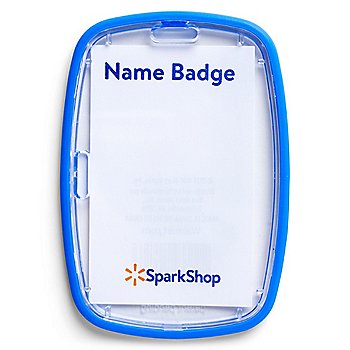 SparkShop Hard Badge Cover with Blue Rubber Band