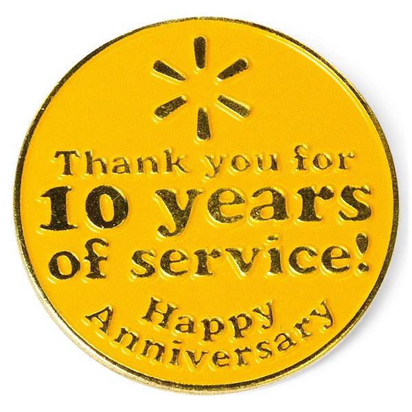 SparkShop 10 Years of Service Pin