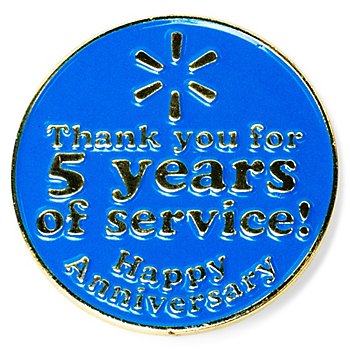 SparkShop 5 Years of Service Pin