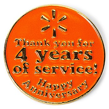 SparkShop 4 Years of Service Pin