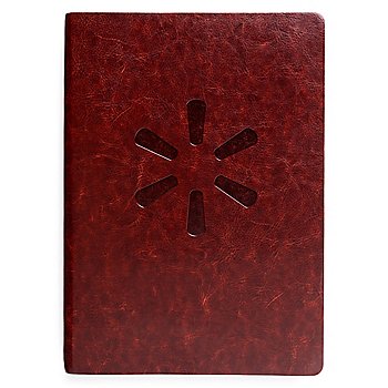 SparkShop Embossed Spark Brown Leather Journal