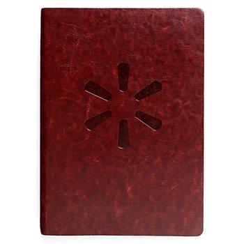 SparkShop Embossed Spark Brown Leather Journal