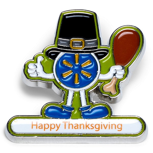 SparkShop Happy Thanksgiving Spark Man Pin