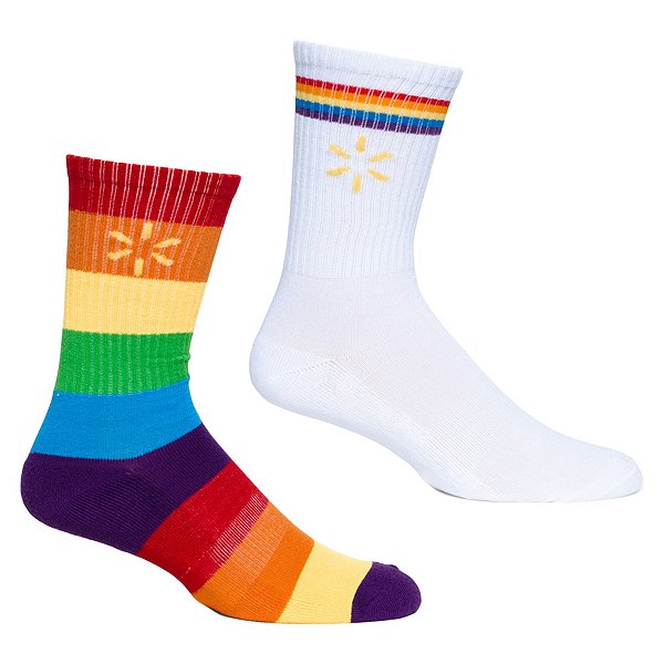 SparkShop Pride Stripe Logo Socks - 2 Pair