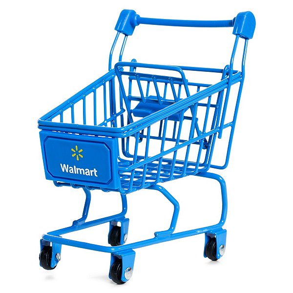 SparkShop Mini Walmart Shopping Cart - Blue