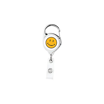 SparkShop Smiley Badge Pull With Carabiner