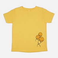 SparkShop "Smiley Balloons" Toddler T-Shirt - Yellow
