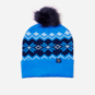 SparkShop Fairisle Knit Beanie w/ Interchangeable Poms