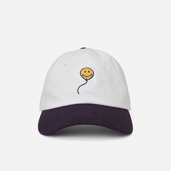 SparkShop "Smiley Balloon" Youth Baseball Hat - White/Blue