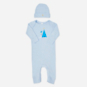 SparkShop Tree Decorating Onesie + Cap - Light Blue