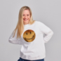 SparkShop Smiley Unisex Sequin Flip Crewneck Sweatshirt - White