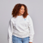 SparkShop Joyville Unisex Raglan Crewneck Sweatshirt - White