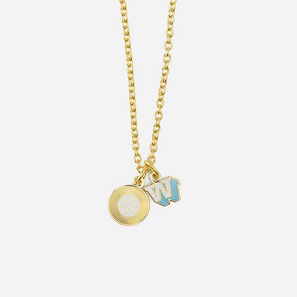 SparkShop Gold "W" Charm Necklace