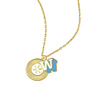 SparkShop Gold "W" Charm Necklace