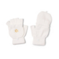 SparkShop Metallic Spark Fingerless Gloves - White