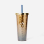 SparkShop Spark Glitter Tumbler - Gold/Navy