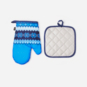 SparkShop Fairisle Oven Mitt - Blue