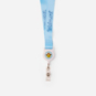 SparkShop Cowboy Smiley Badge Pull Lanyard - Powder Blue