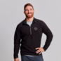 SparkShop Quality Goods Microfleece Men's Half Zip - Black