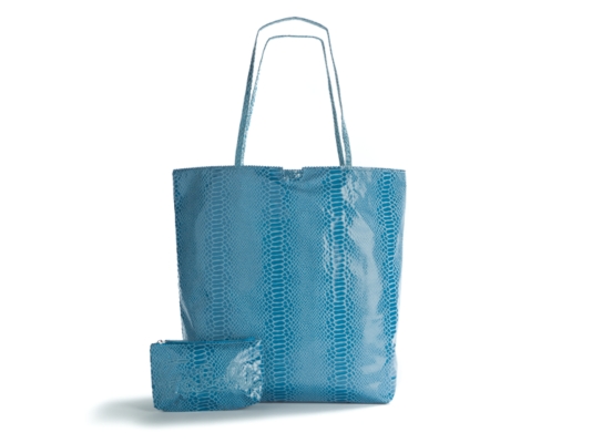 Carlos Falchi Microfiber Snake Tote