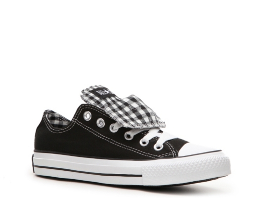 Converse Womens Double Tongue Gingham Print Sneaker