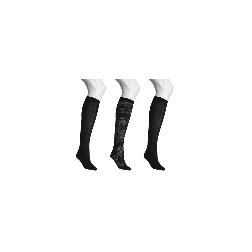 Nine West Allover Floral Knee Sock, 3 Pack Hosiery & Accessories Women 
