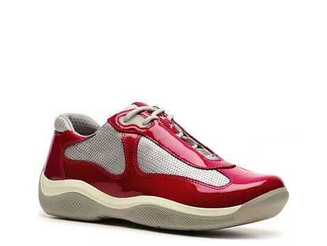 Prada Patent Leather and Mesh Sneaker | DSW