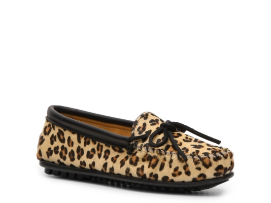 Minnetonka Womens Full Leopard Moccasin