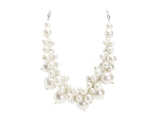 Pearl Cluster Bib Necklace
