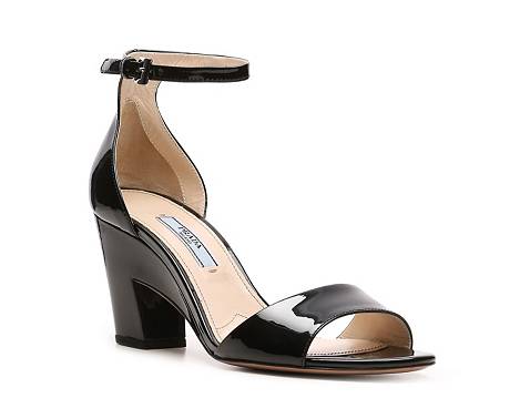Prada Patent Leather Ankle Strap Sandal | DSW