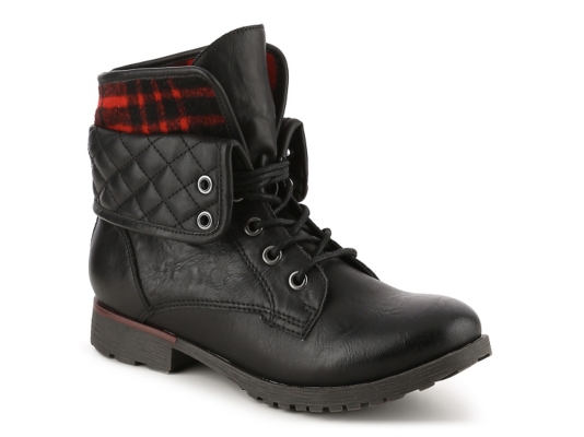 Spraypaint Quilted Combat Boot
