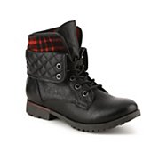 Spraypaint Quilted Combat Boot