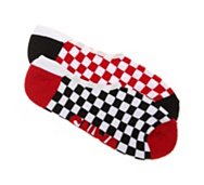 Checker Mens No Show Socks - 2 Pack