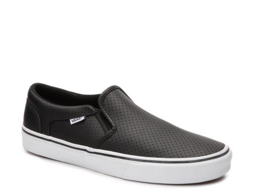 Asher Perforated Leather Slip-On Sneaker - Mens