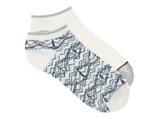 Patterned Womens No Show Socks - 2 Pack