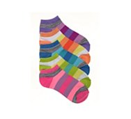Stripe Womens No Show Socks - 5 Pack