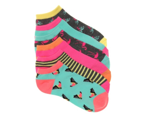 Toucan Tropic Women's No Show Socks - 6 Pack