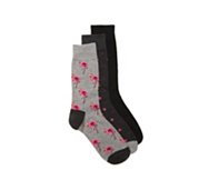 Flamingo Mens Dress Socks - 3 Pack