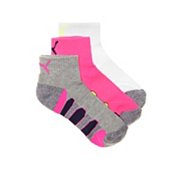 Striped Womens Ankle Socks - 3 Pack