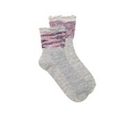 Multicolor Scallop Edge Womens Ankle Socks