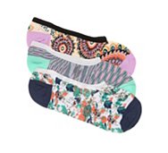 Paisley Womens No Show Liners - 3 Pack