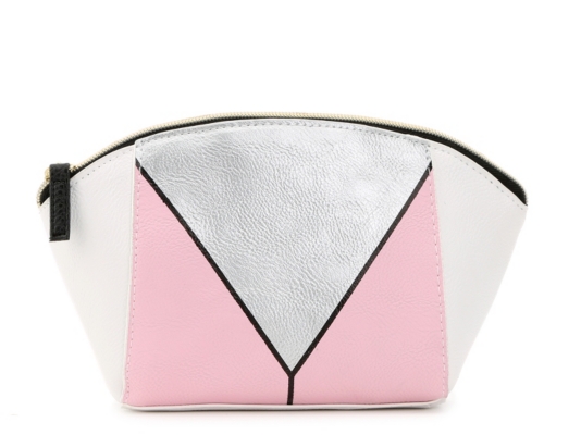 Pink Colorblock Cosmetic Bag