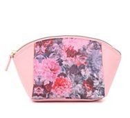 Floral Colorblock Cosmetic Bag