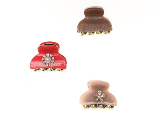 Coral Butterfly Claw Clip Set - 3 Pack