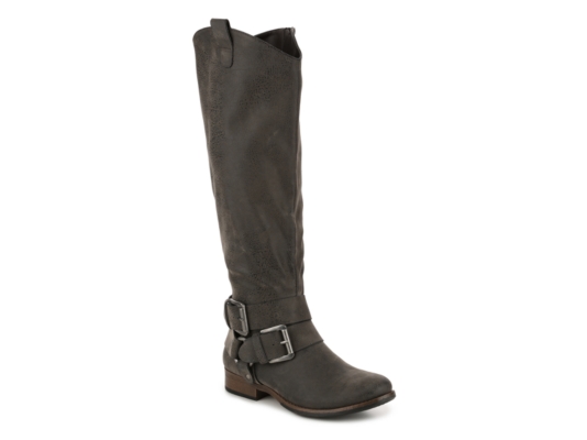 Buckles Wide Calf Riding Boot