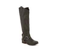 Buckles Wide Calf Riding Boot