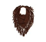Faux Suede Fringe Triangle